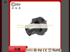IP67-Panel-Wasserdichtes Steckverbinder weibliche Nadel mit Gewinde geschweißt 3 4 Kernsocket