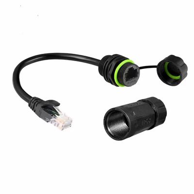 kaufen Metall vergoldete Messing RJ45 Signal wasserdicht Steckverbinder Flammfeste UL94-V0 online manufacture