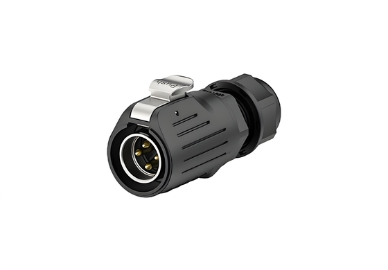 kaufen LP20 4-adriger 20A wasserdichter Stecker IP68 Metall-Kunststoff-Flanschmontage Online-Herstellung