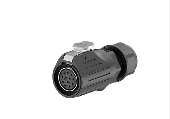kaufen LP20 12-Pin 5A Signal Flange Mount Waterproof Connector - Metal Shell, Plastic Interface, Solder Terminals Online-Herstellung