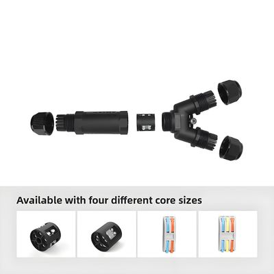 kaufen M25T Port 2Pin Waterproof Connector 1 in 2 out Feed Through Splitter Online-Herstellung