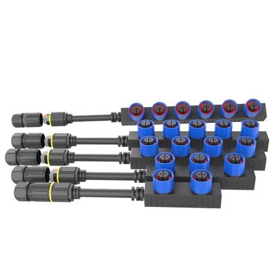 M15 2-poliger 3-poliger 4-poliger 5-poliger wasserdichter Stecker, Buchse, F-Typ Modul-Sockel mit 500V Nennspannung, IP67 wasserdicht, Push-Verriegelung