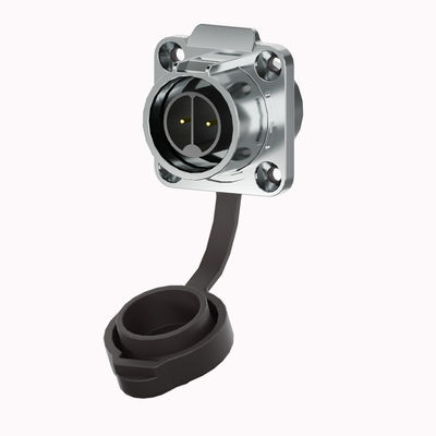 3-poliger IP68 wasserdichter Stromanschluss mit Push-Verriegelung und PA66-Nylon für LED-Außenleuchten