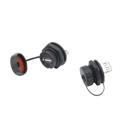 125V Betriebsspannung IP67 wasserdichtes Signalanschluss USB männlich-weiblich Adapter mit PA66 Nylonmaterial