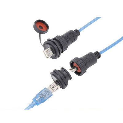IP67 wasserdichter, UV-beständiger RJ45-Signalanschluss für die Tafelmontage mit 90-Grad-Winkel-Design für den Außeneinsatz