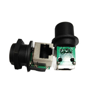 PA66 Nylon IP67 wasserdicht RJ45-Anschluss 90 Grad Netzwerk-Panel Typ