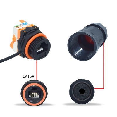 Kompakter RJ45 wasserdichter Netzwerkanschluss IP68 für platzsparende Lösungen