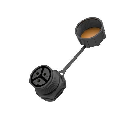 M25 3-Kern-Wasserdichte Frontplattenverbindung Female mit 400V Betriebsspannung und Schraubschraubverbindung für Photovoltaik-Mikro-Inverter
