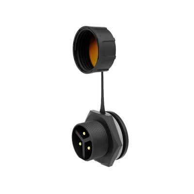 M20 Front 3-Kern-Schraubgewinde UV-beständiger wasserdichter Schalttafelstecker für Mikro-Solar-Wechselrichter