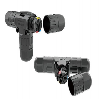 PA66 Nylon-Wasserdichte Datenanschluss mit IP68-Wasserdichte und 40A Max-Strom für Außenanwendungen