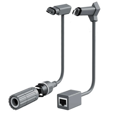 PA66 Nylon RJ45 Wasserdichter Stecker mit IP67-Schutzart und 1000 MHz Übertragung für Signalanwendungen