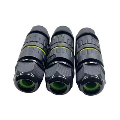 IP67 wasserdichtes Kreislaufanschluss mit PA6 Nylonmaterial und vergoldetem Messingmetall
