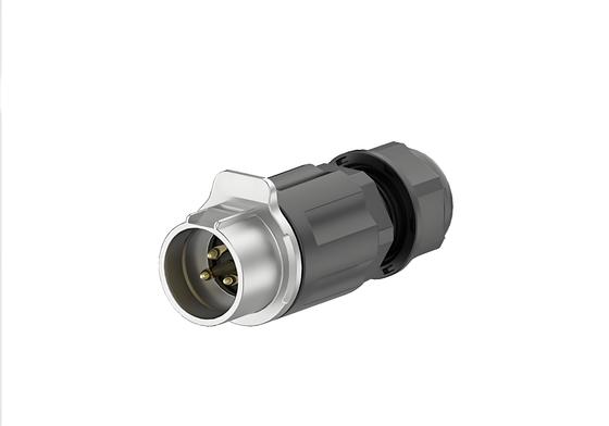 20A IP68 Kabelanschluss, 3-Pin LP20-Serie, Metall-Nylon-Hybrid, Lötendurchgang, wasserdichte Kabel-zu-Kabel-Kopplung